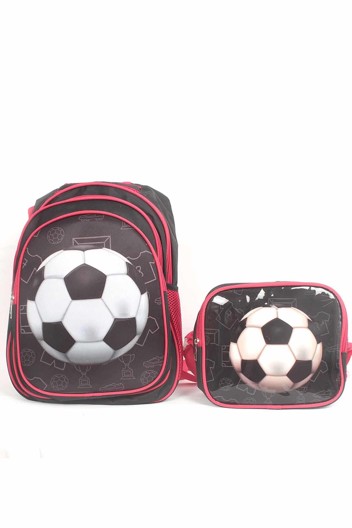 REKOR SPOROkul ÇantasıRS İlk Okul Çantası 3 Gözlü Beslenme Çantalı 38x28x20 Cm Unisex Okul Çantası RS-0015Çok Renkli