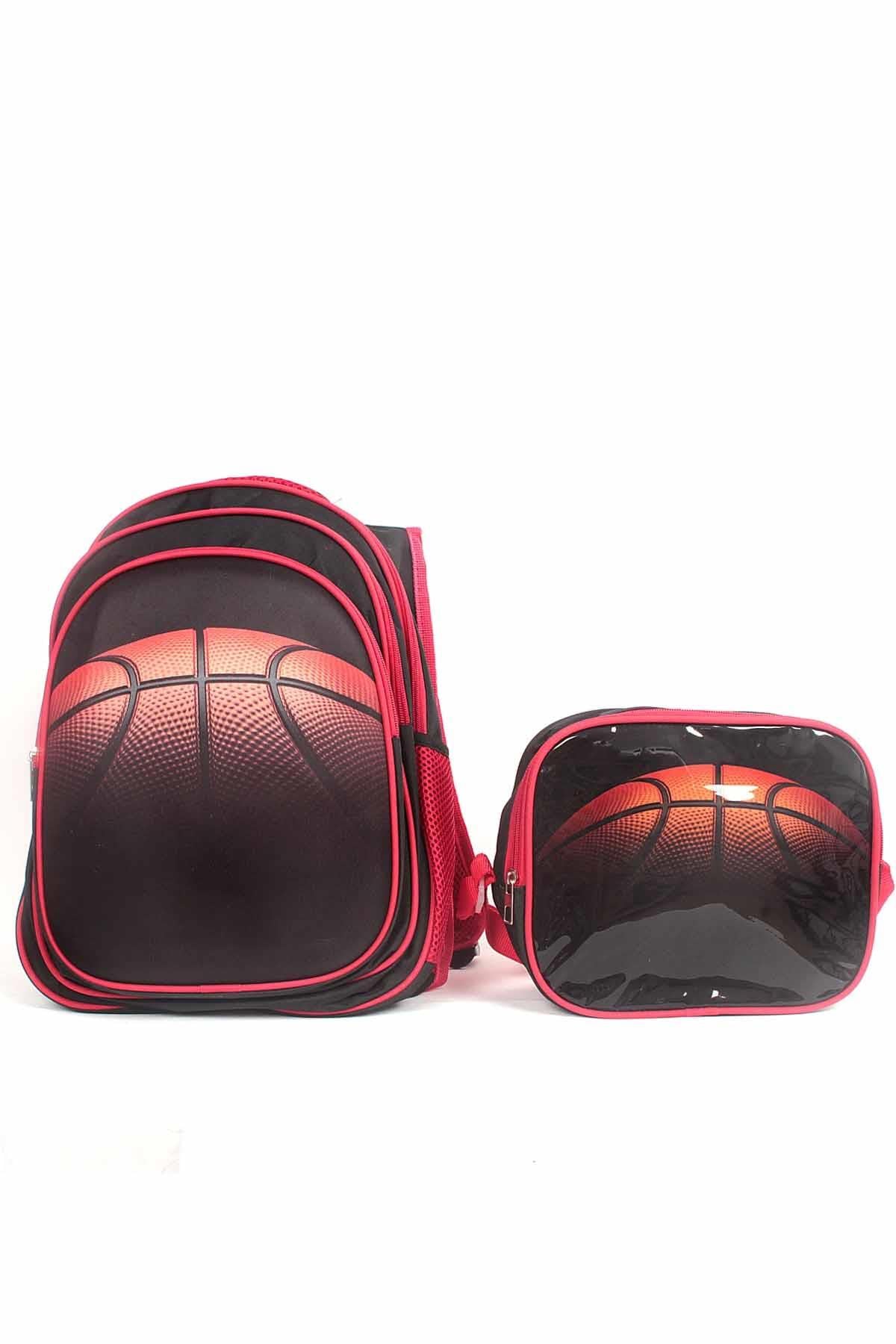 REKOR SPOROkul ÇantasıRS İlk Okul Çantası 3 Gözlü Beslenme Çantalı 38x28x20 Cm Unisex Okul Çantası RS-0014Çok Renkli