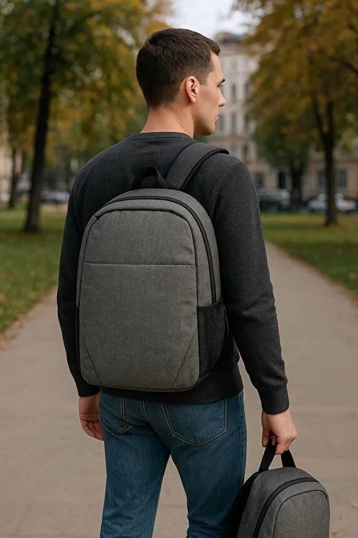 REKOR SPORSırt ÇantasıRS-100 Laptop Bilgisiyar Çantası Unisex Sırt Çantası RS-LPTGRI