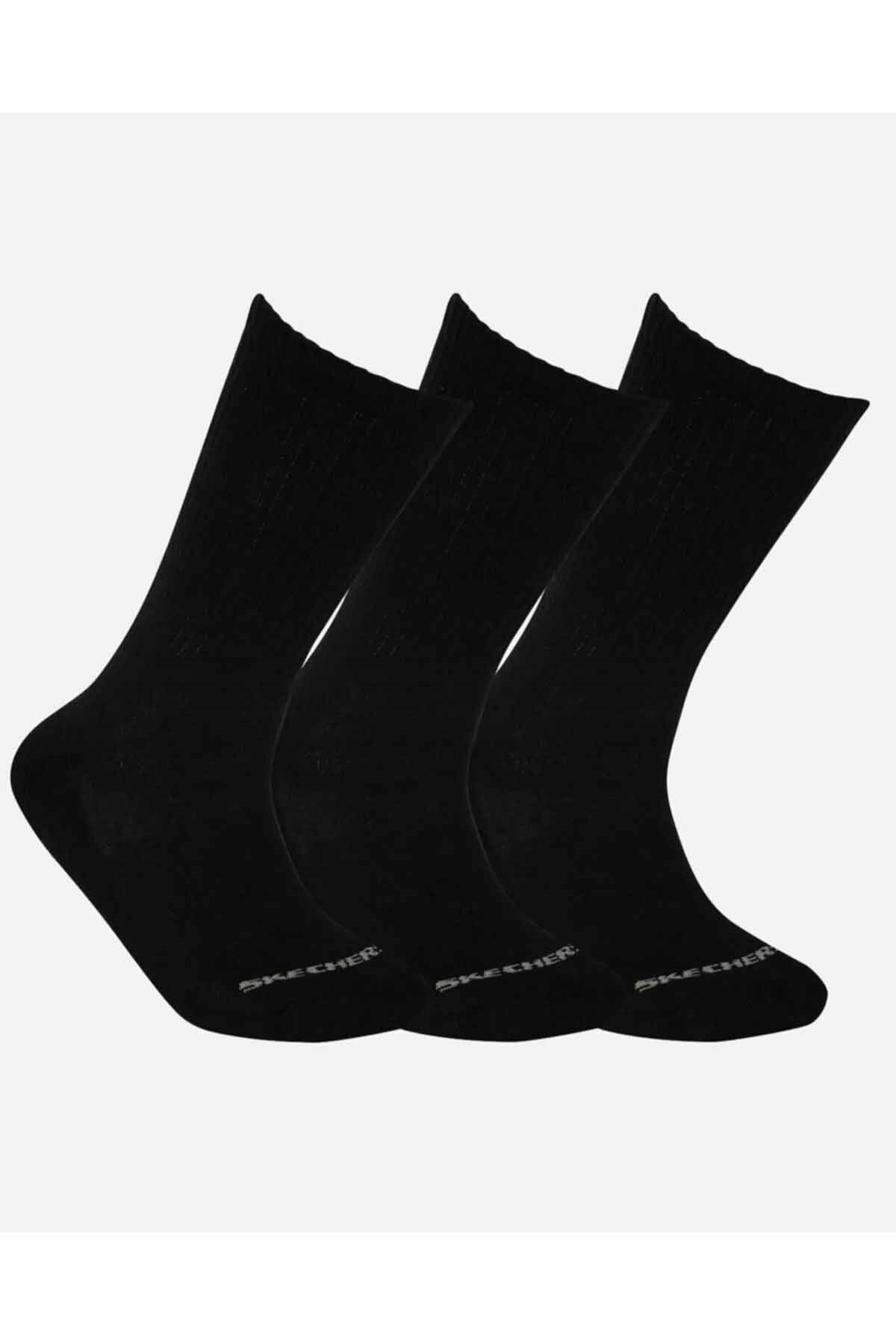 SKECHERSÇorapSkechers U SKX Padded Crew Cut Socks 3 Pack Unisex Çorap S192135-001 SIYAH