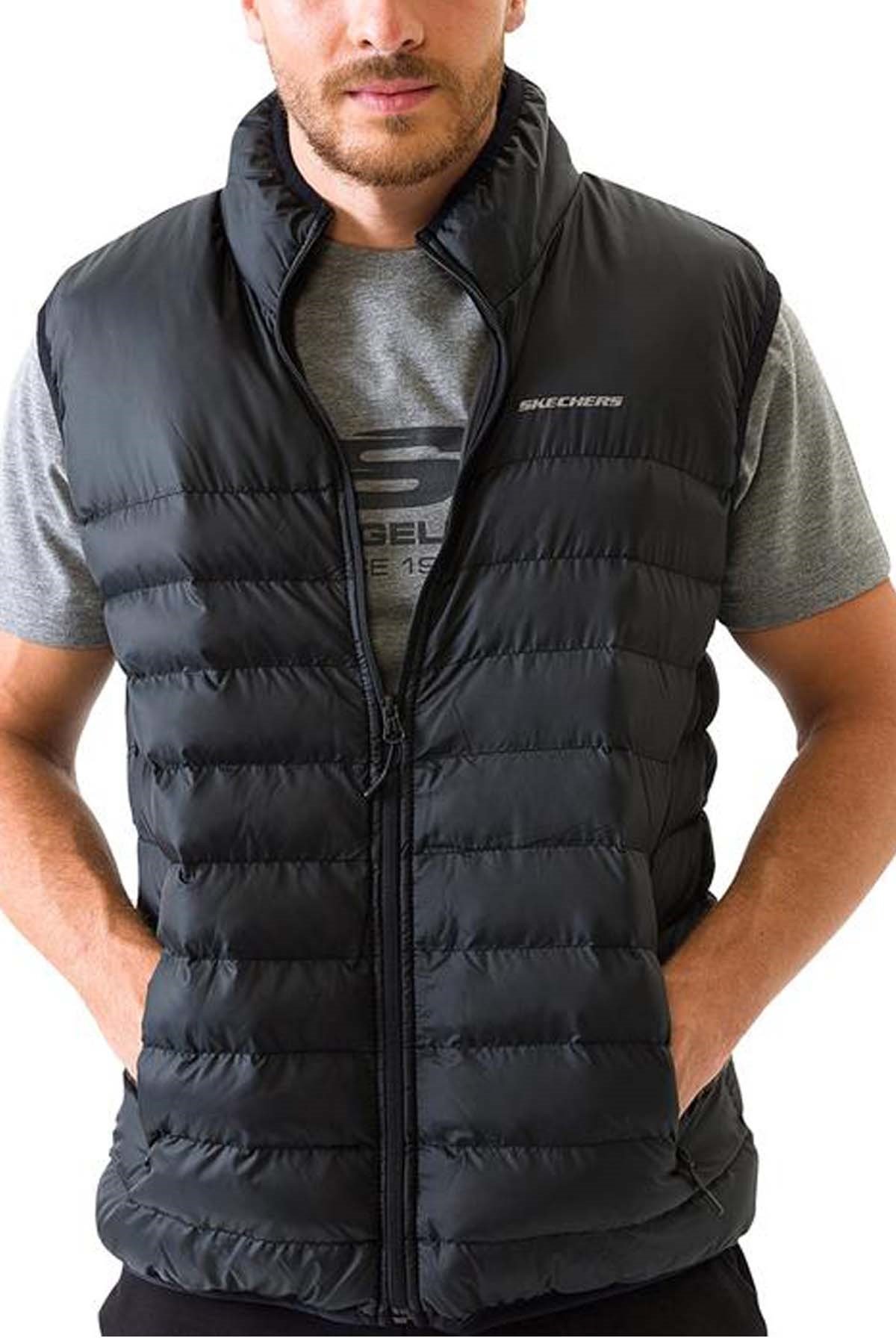 Skechers Outerwear M Basic Lightweight Vest Erkek Yelek S202174-001 SIYAH