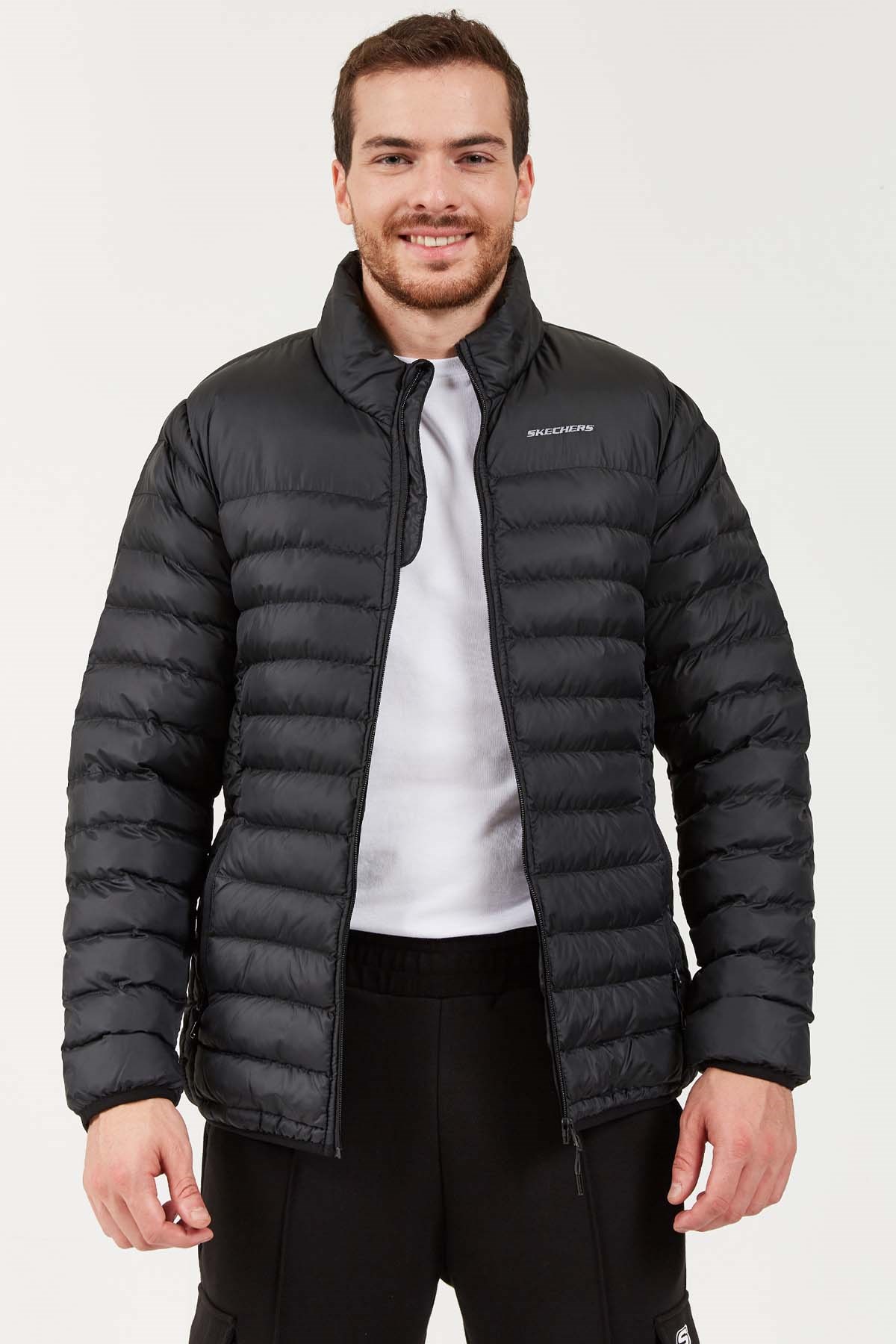 Skechers Outerwear M Lighweight Jacket Erkek Mont S202721-001 SIYAH