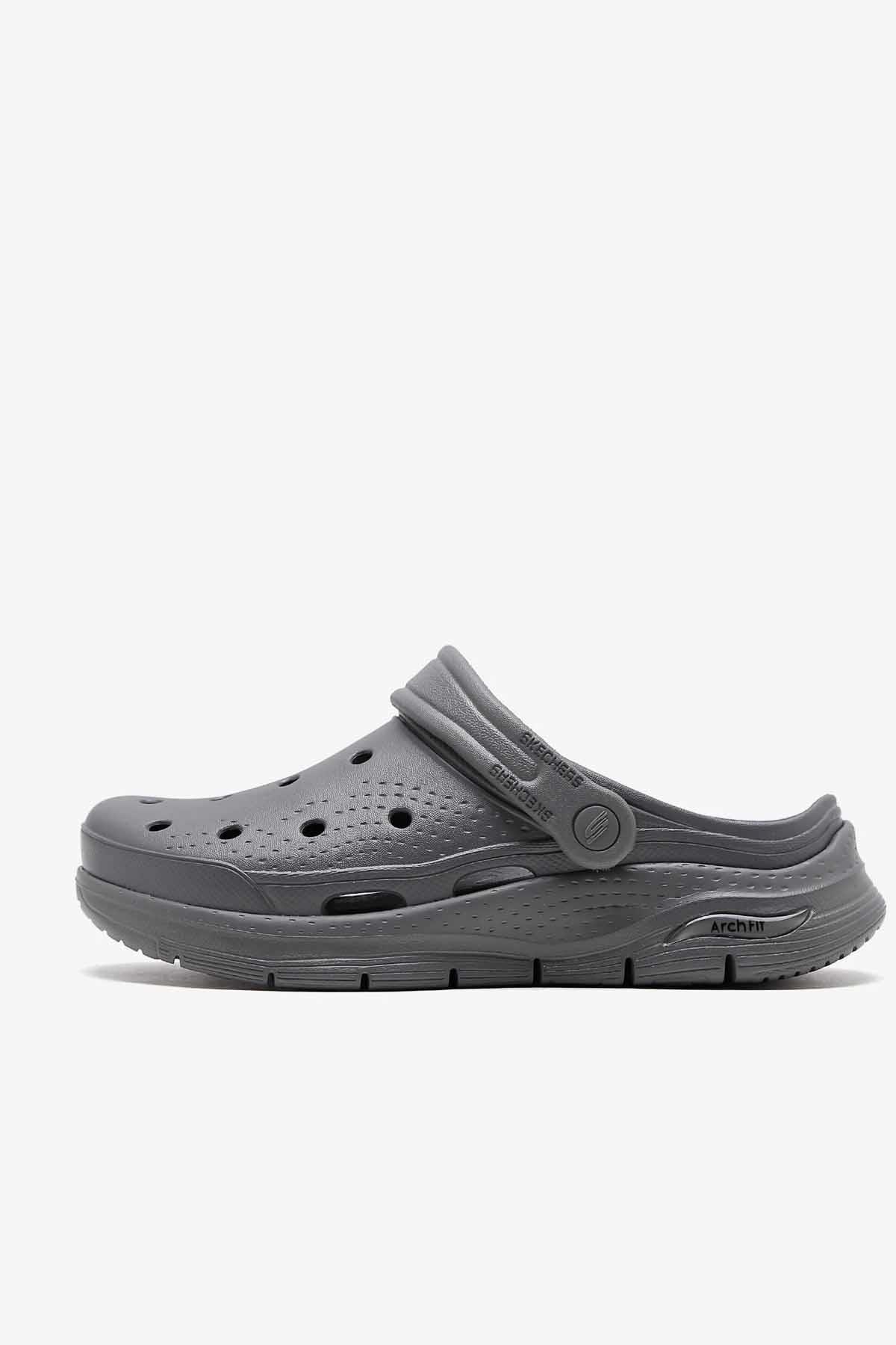 SKECHERSSandaletSkechers ARCH FIT FOAMIES - VALIANT Erkek Sandalet Ayakkabı 243160 CHAR Gri