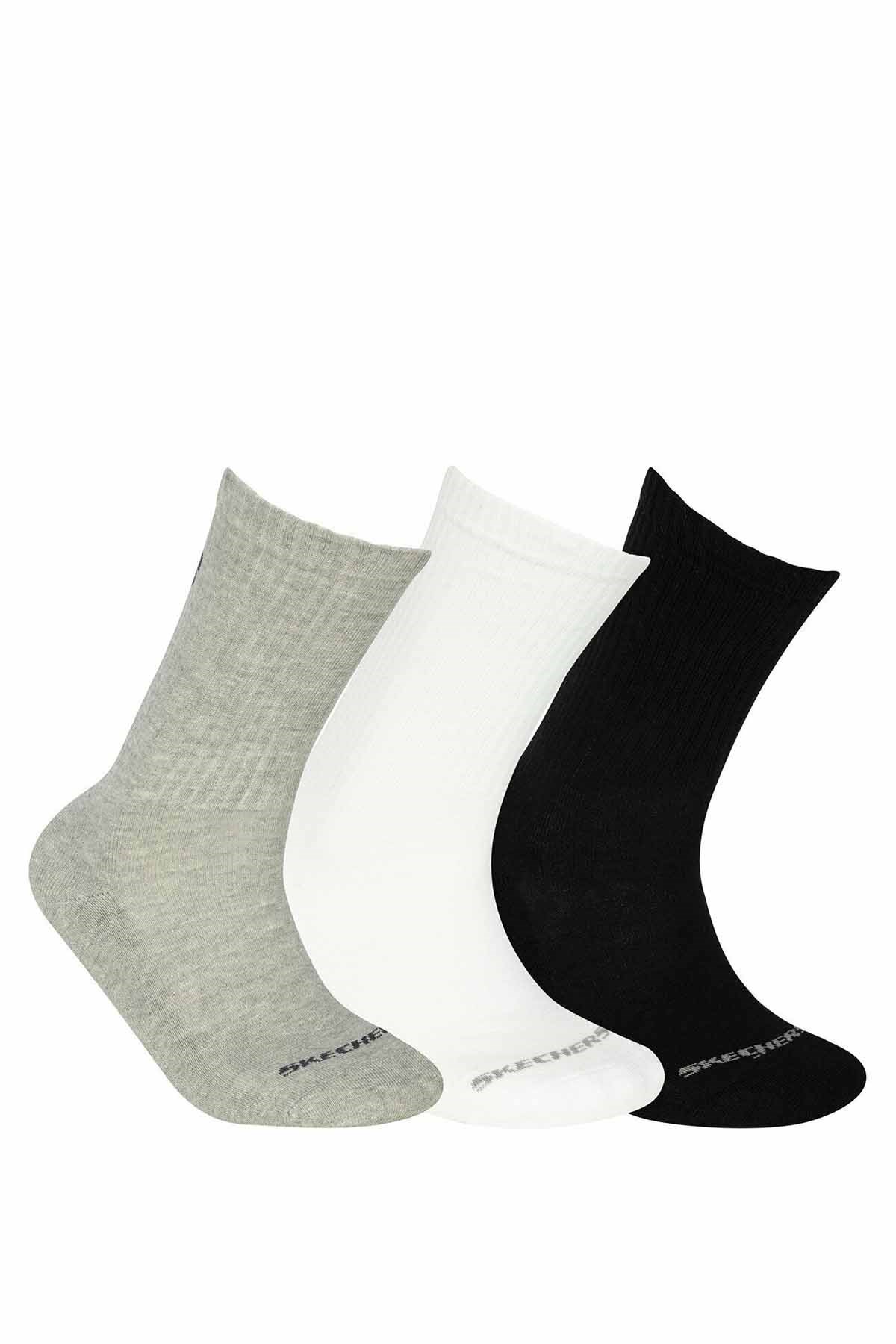 Skechers SKX Padded Crew Cut Socks 3 Pack Unisex Çorap S192135 900