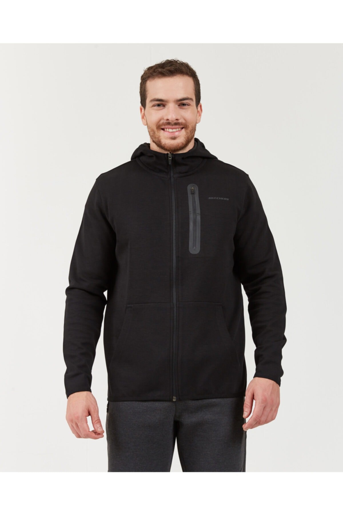 SKECHERSSweatshirtSkechers 2X i-Lock M Printed Erkek Sweatshirt S202095-001 Siyah