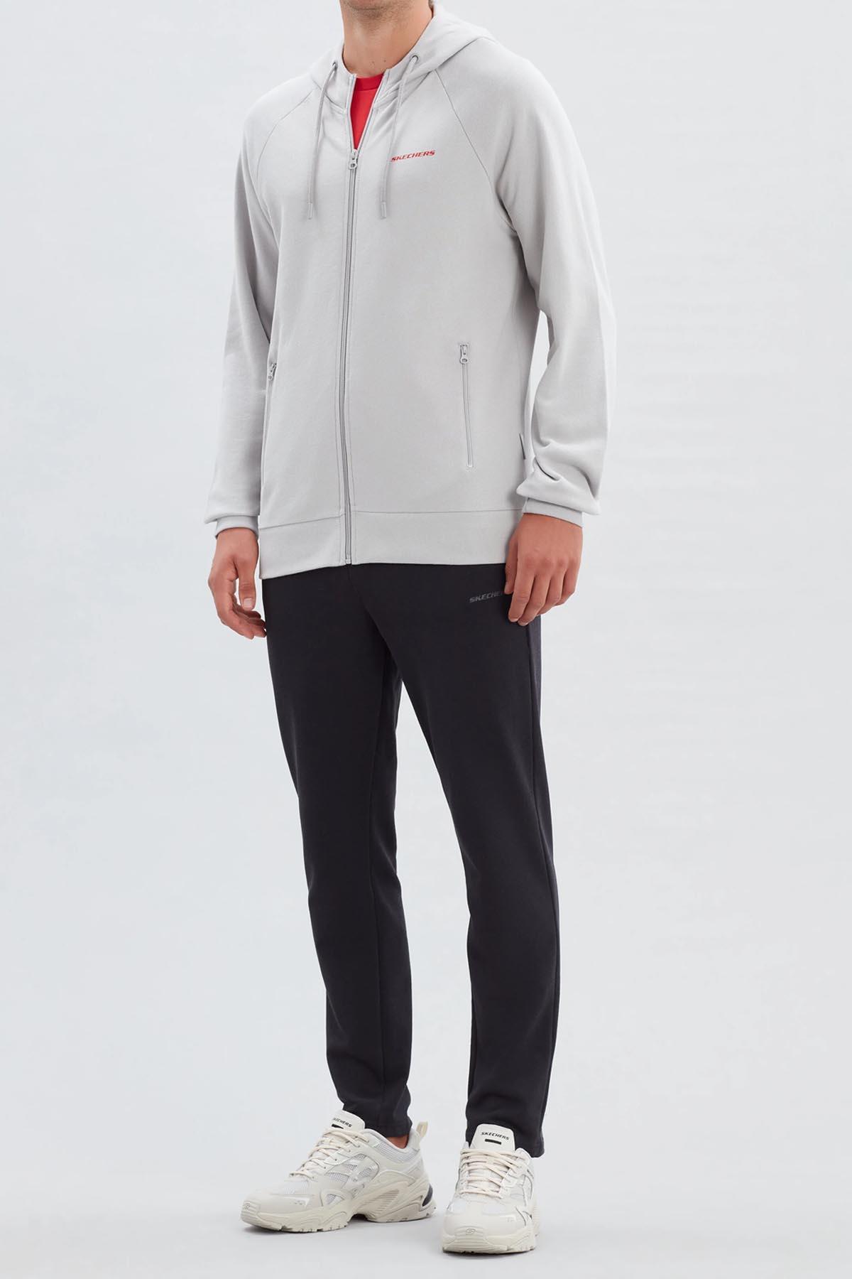 SKECHERSSweatshirtSkechers M New Basics Full Zip Hoodie Erkek Sweatshirt S212267-035 Gray