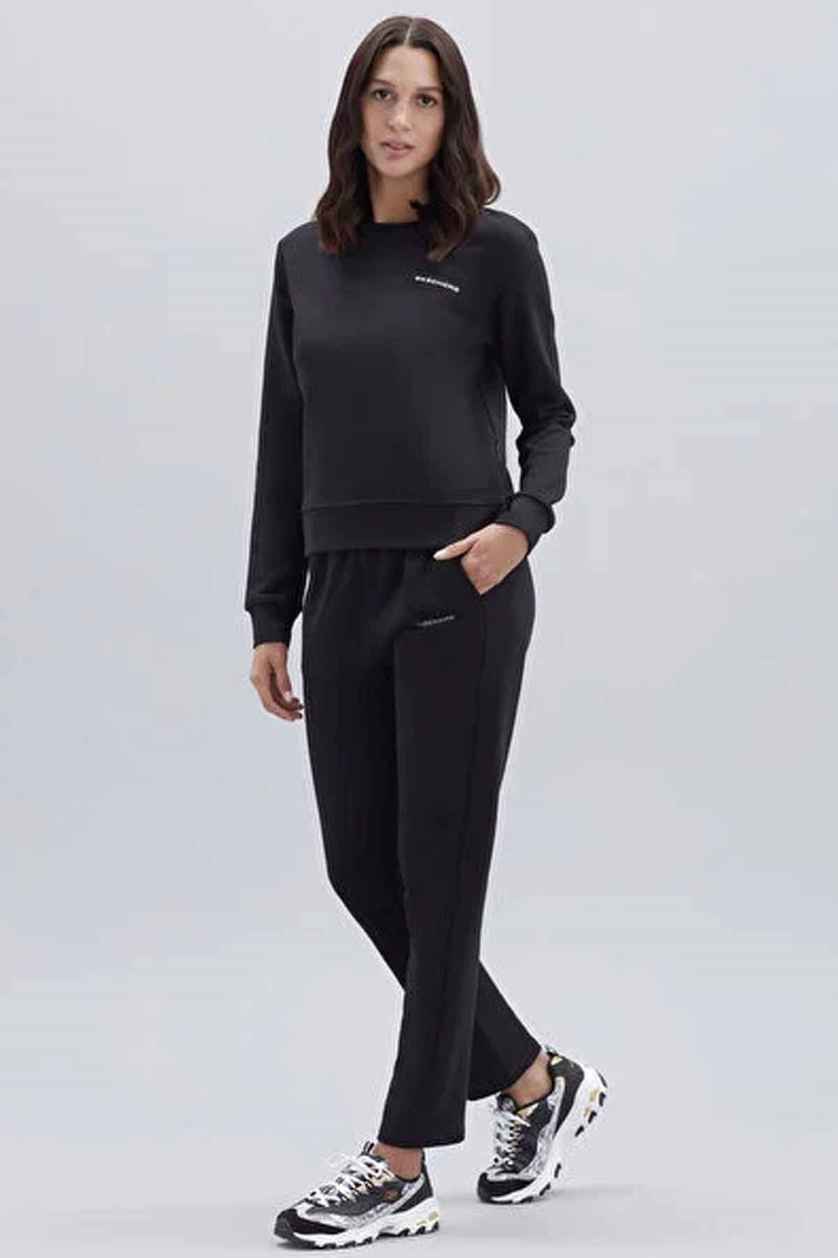 SKECHERSSweatshirtSkechers W New Basics Crew Neck Sweatshirt Kadın Sweatshirt S212182-001 Black