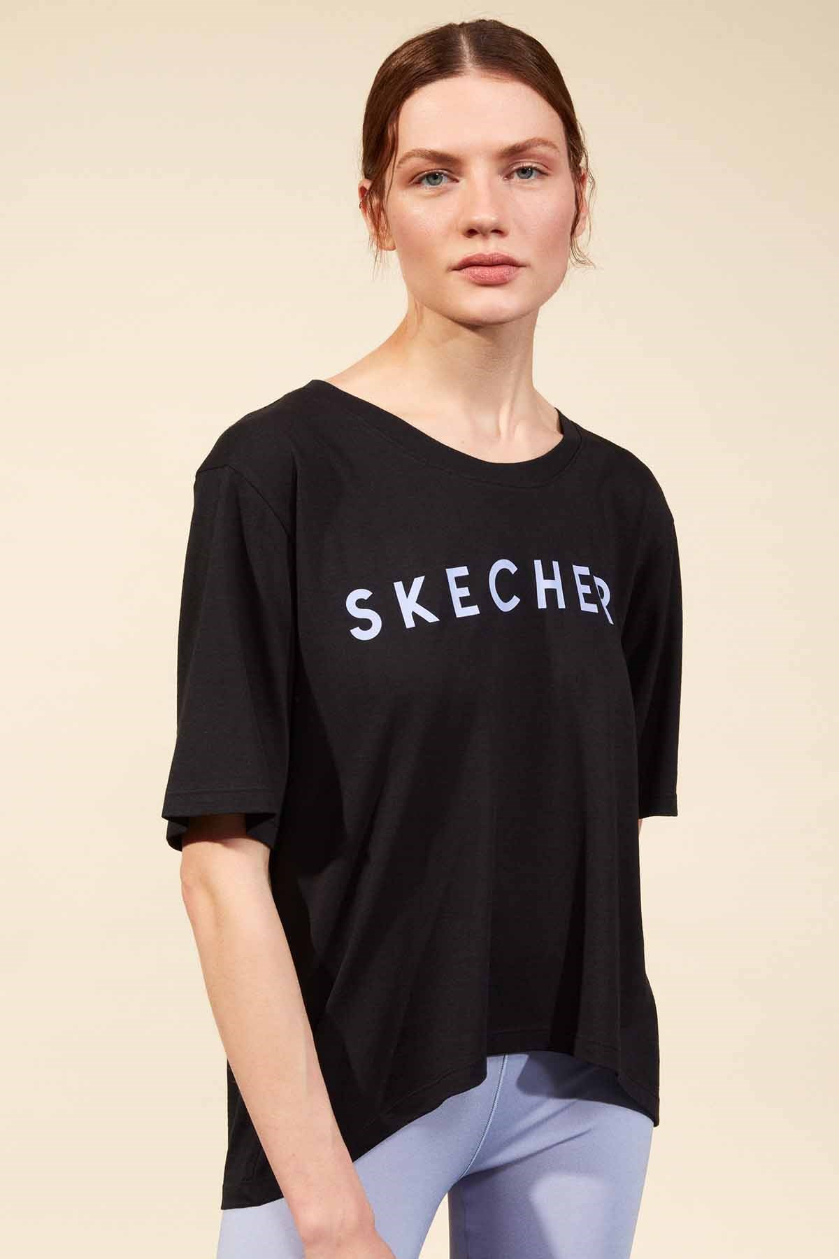 SKECHERSTişörtSkechers Graphic Tee W Kadın Tişört S211161-001 Siyah