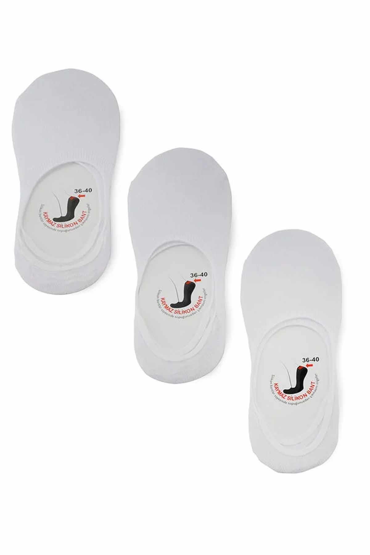 SLAZENGERÇorapSlazenger Jamar 3'lü Babet Unisex Çorap SX11CK024-000BEYAZ