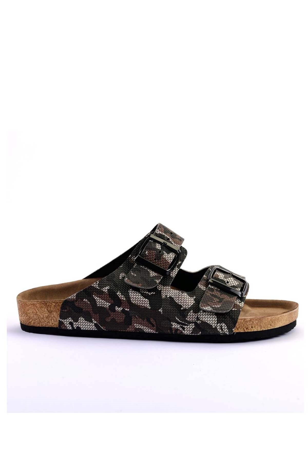 Slazenger Lens M Erkek Terlik Ayakkabı SA10SE009-500XSİYAH CAMO