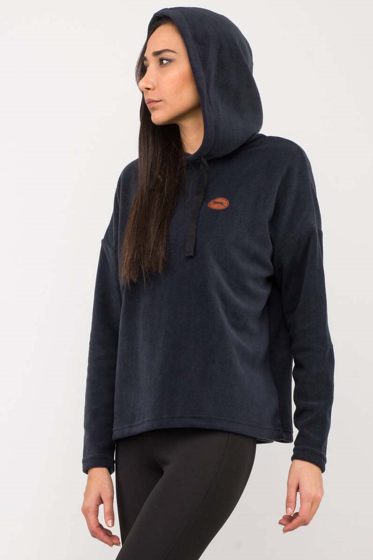 Slazenger ONIX Kadın Polar Sweatshirt ST29WK003-400LACIVERT