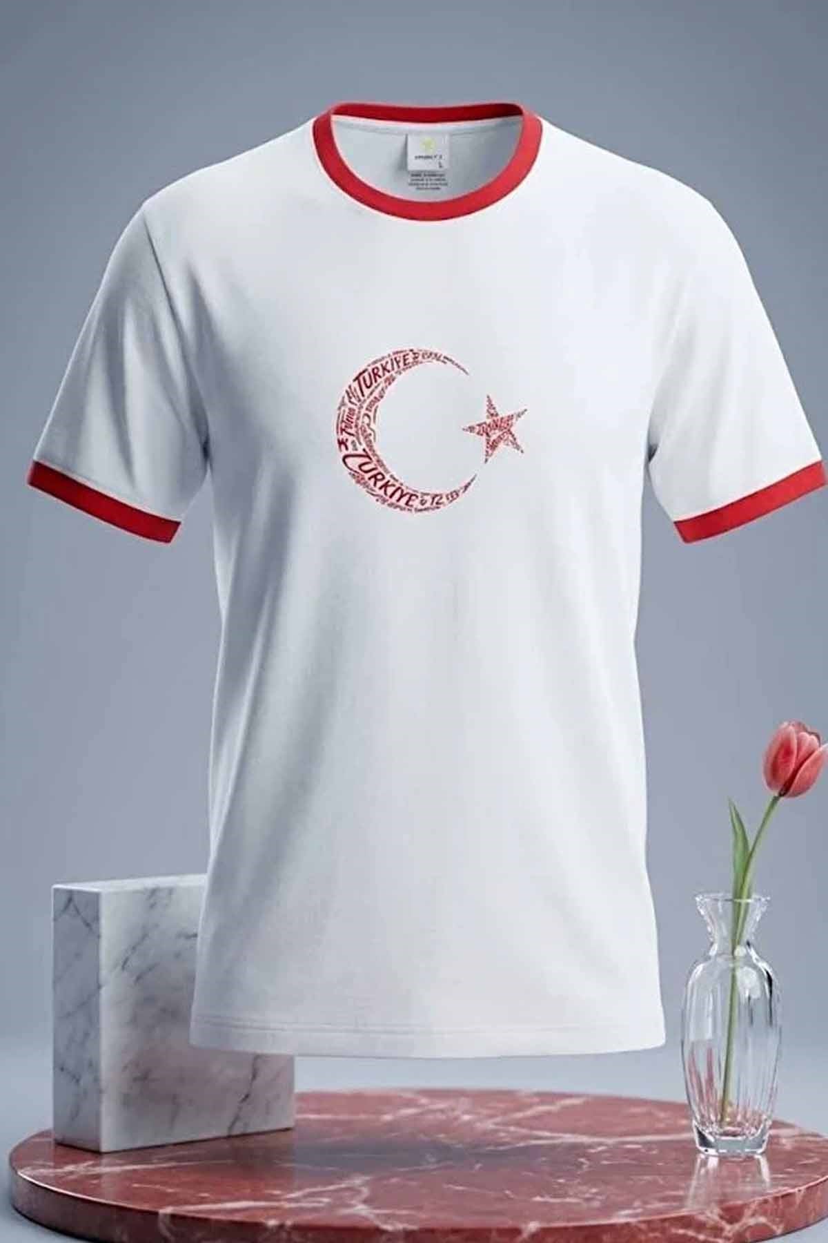 SPORTİVETişörtTR Y BASKILI TSHIRT 2026 Dünya kupası Özel Unisex Tişört 26DU0003BEYAZ