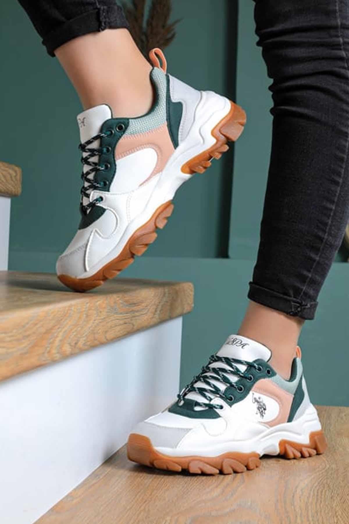 U.S. POLO ASSNGünlük SporUS Polo TRACKY B-1 Kadın Günlük Spor Ayakkabı 100551452-1BEYAZ