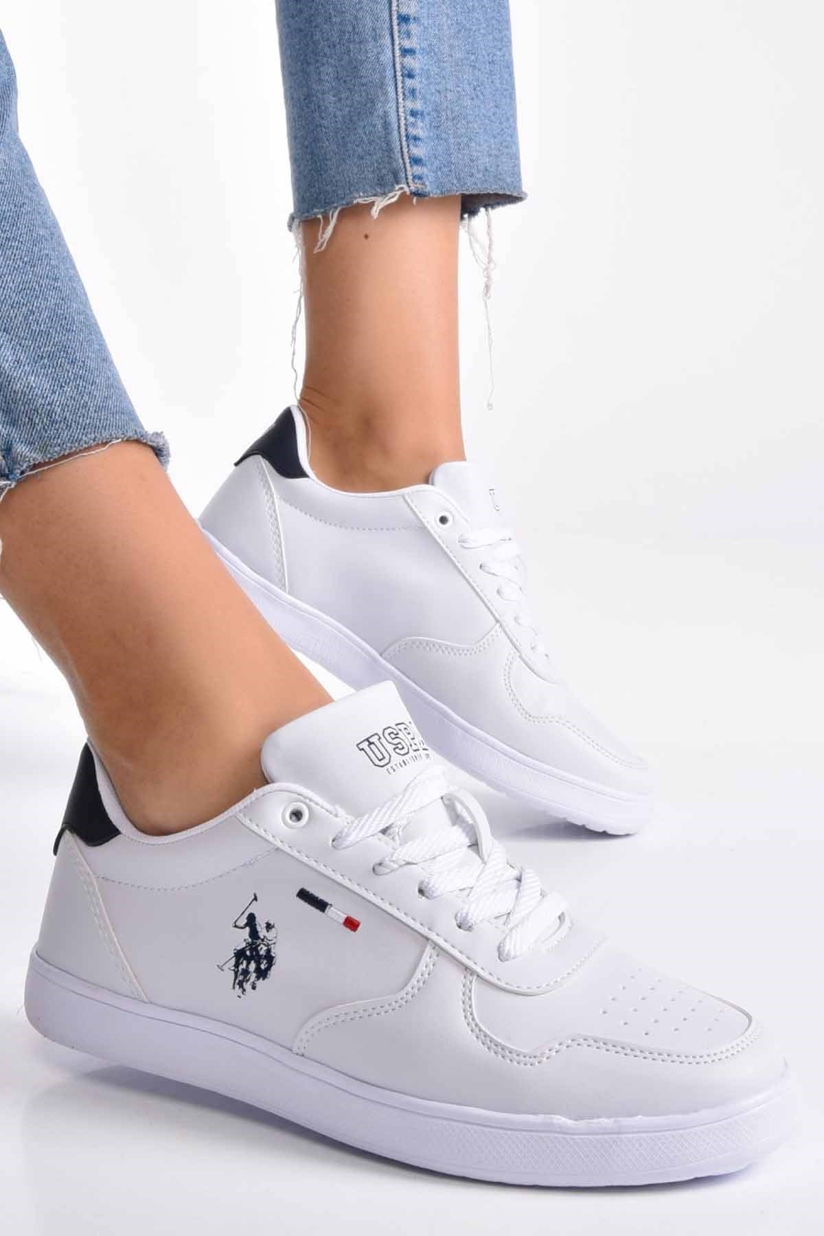 U.S. POLO ASSNGünlük SporU.S Polo Assn Kadın Beyaz Sneaker Kadın Günlük Spor Ayakkabı USP0020BEYAZ