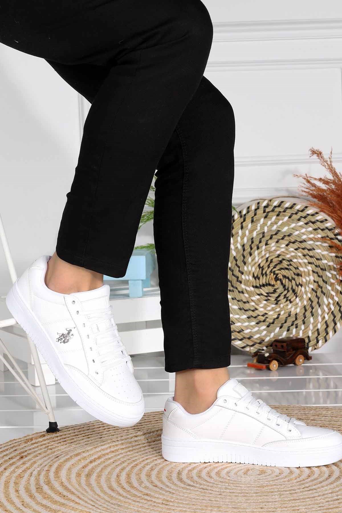 U.S. POLO ASSNGünlük SporUs Polo Assn.Vasilyy Beyaz Sneakers Erkek Günlük Spor Ayakkabı USP400BEYAZ