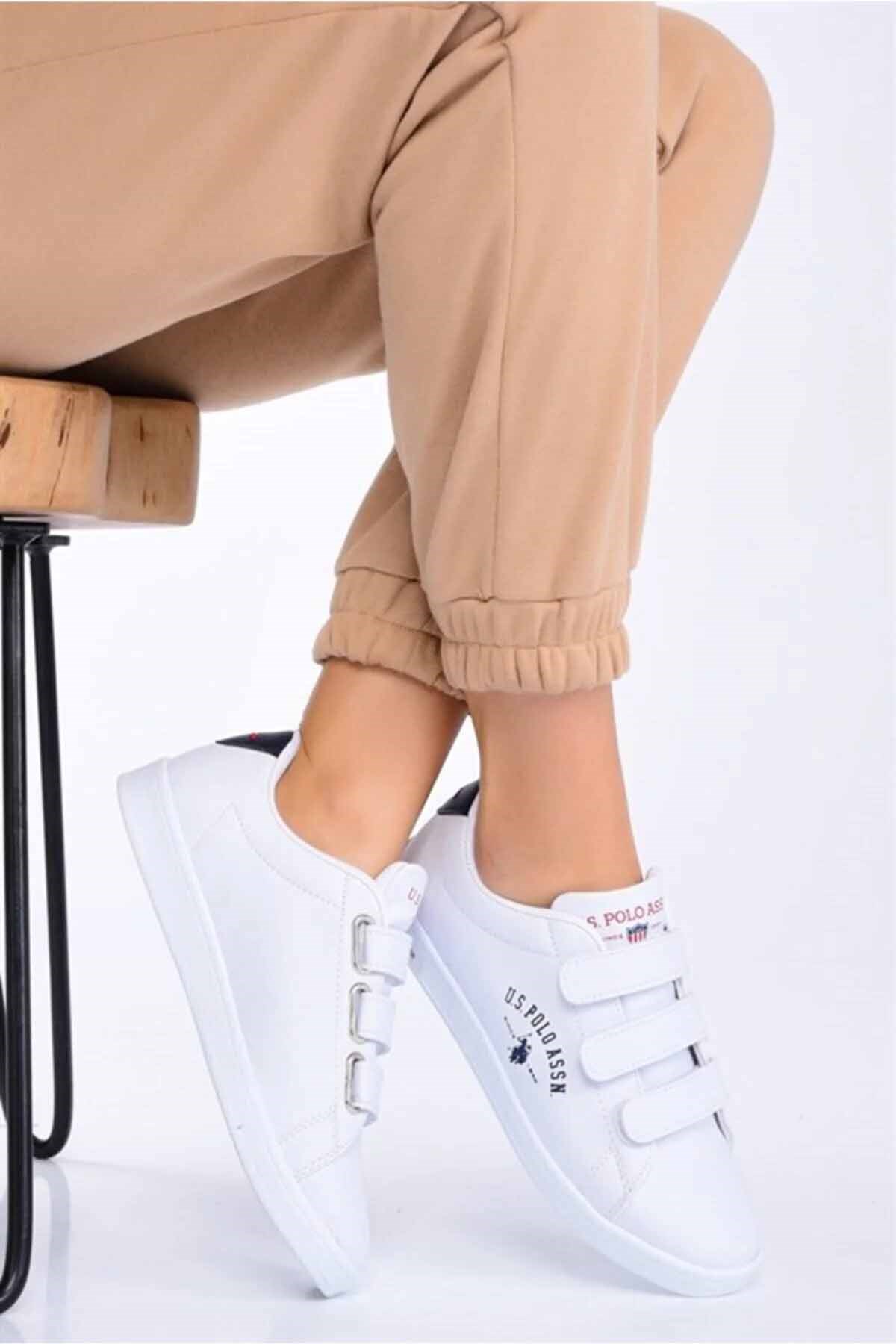 U.S. POLO ASSNGünlük SporUs Polo Kadın Sneakers Çırtlı Atakkabı Kadın Günlük Spor Ayakkabı 100279016RS6BEYAZ