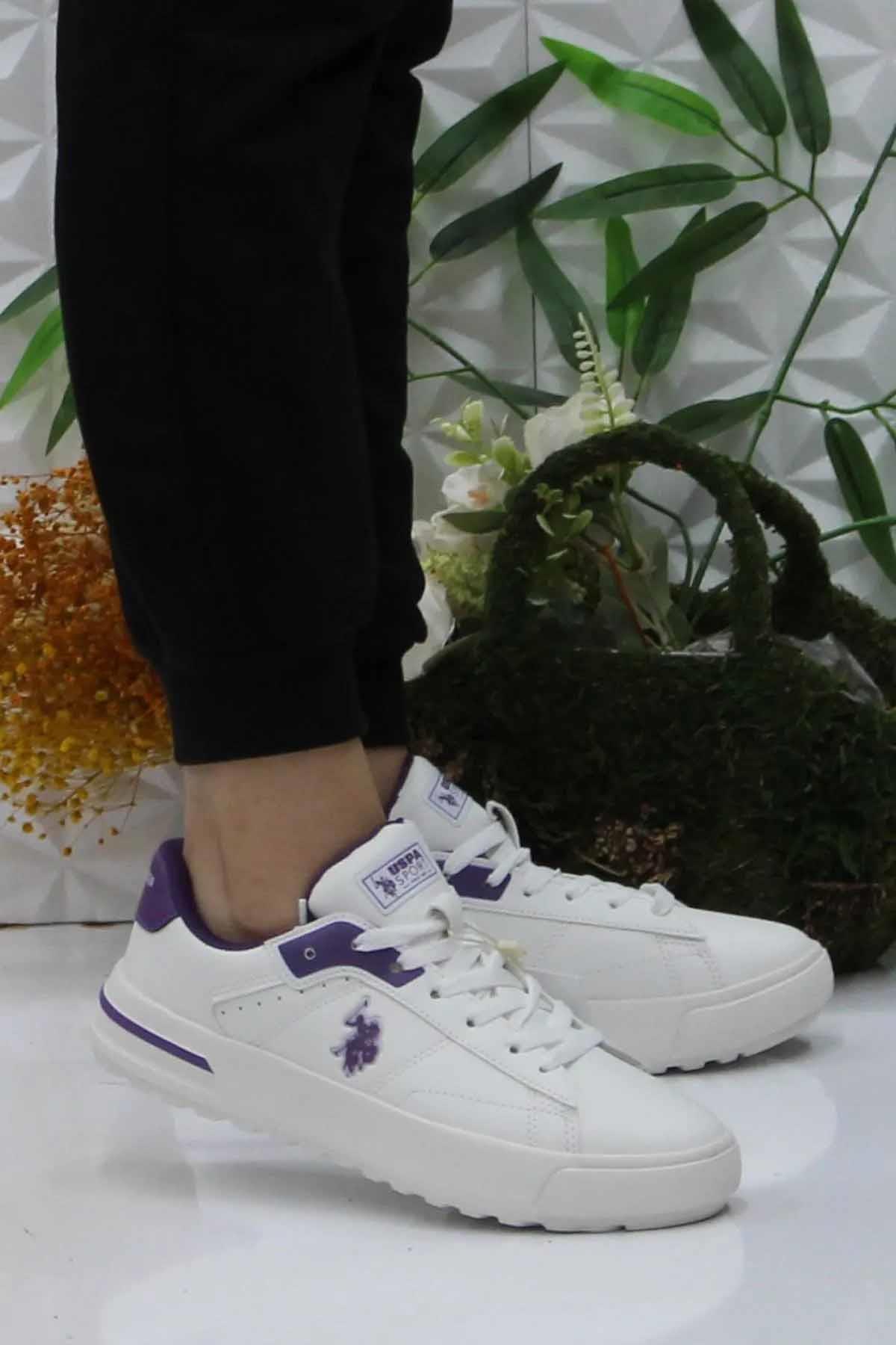 U.S. POLO ASSNSneakerU.S Polo Assn. Kadın Spor Ayakkabı Mango Kadın Sneaker Ayakkabı 101812766Beyaz/Lila