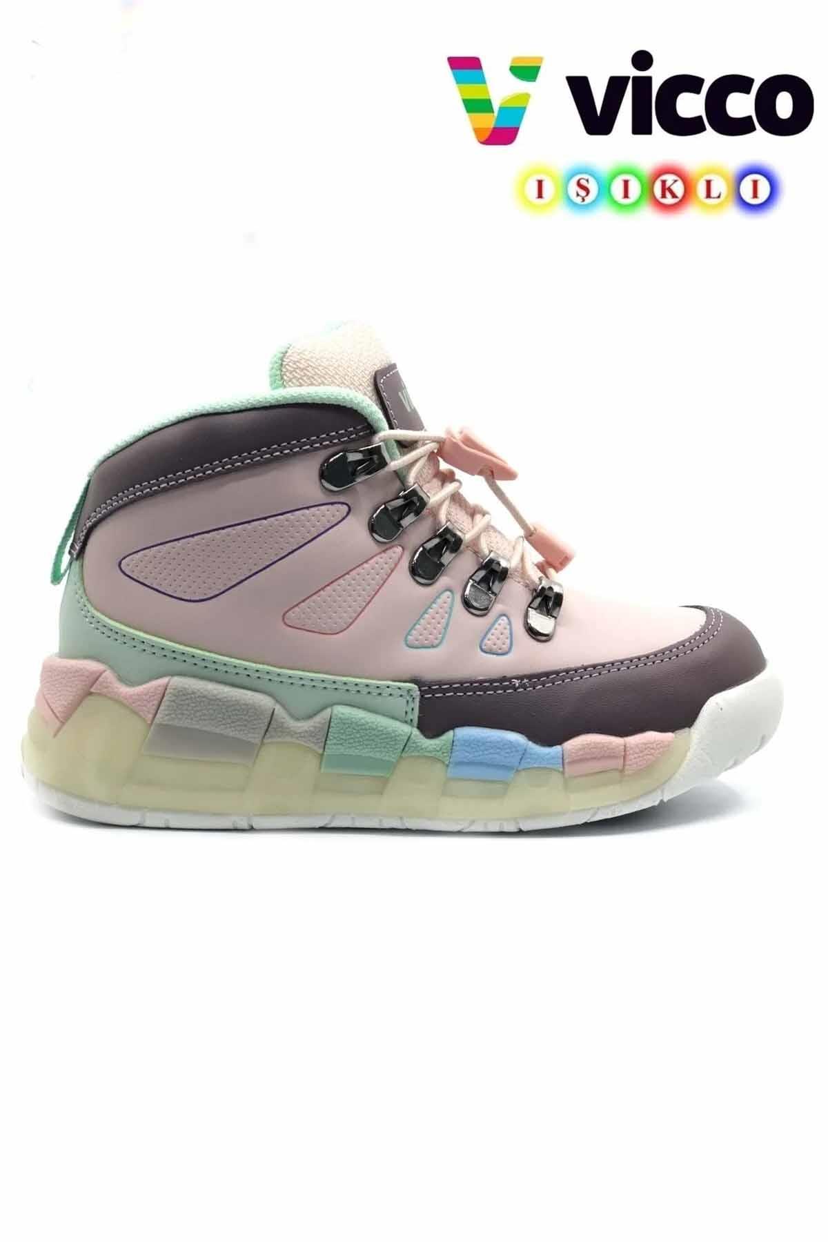 VİCCOBotVicco Ellen Işıklı Çocuk Bot Ayakkabı 946.F24K.417-114Pudra