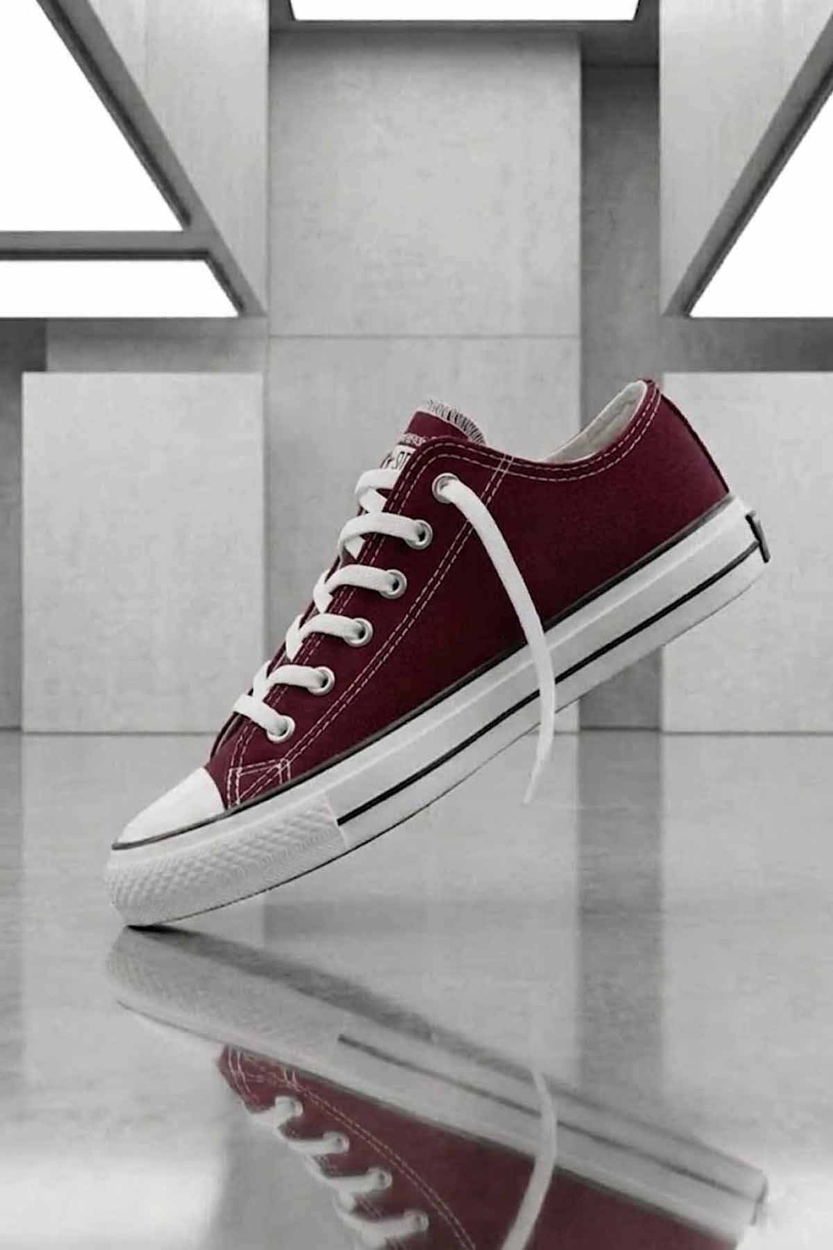 VYNORSneakerVynor Nomad Siyah Bağcıklı Kanvas Unisex Sneaker VY-C1001BORDO