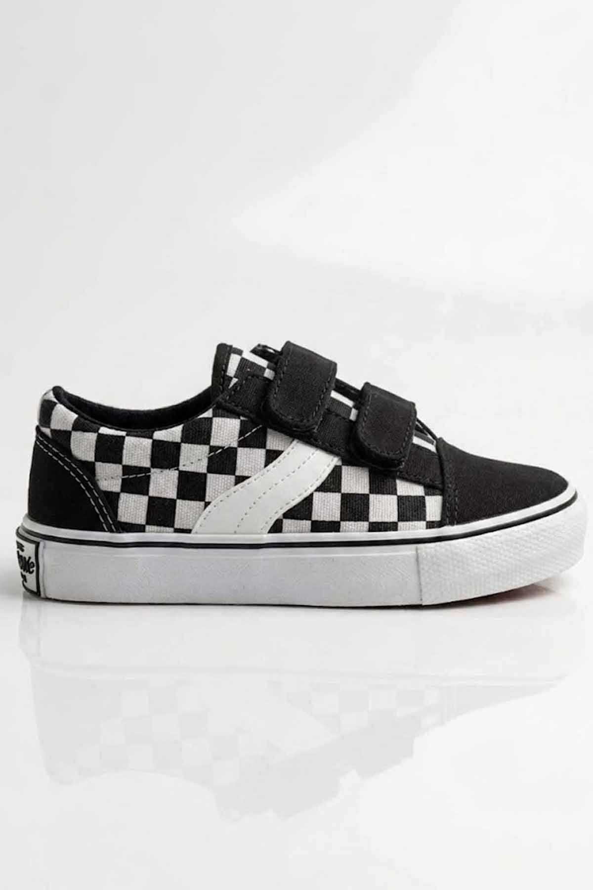 VYNORSneakerVynorÇocuk kanvans Ayakkabı Dama Çocuk Sneaker Ayakkabı VY-26202-DAMASiyah-Byz