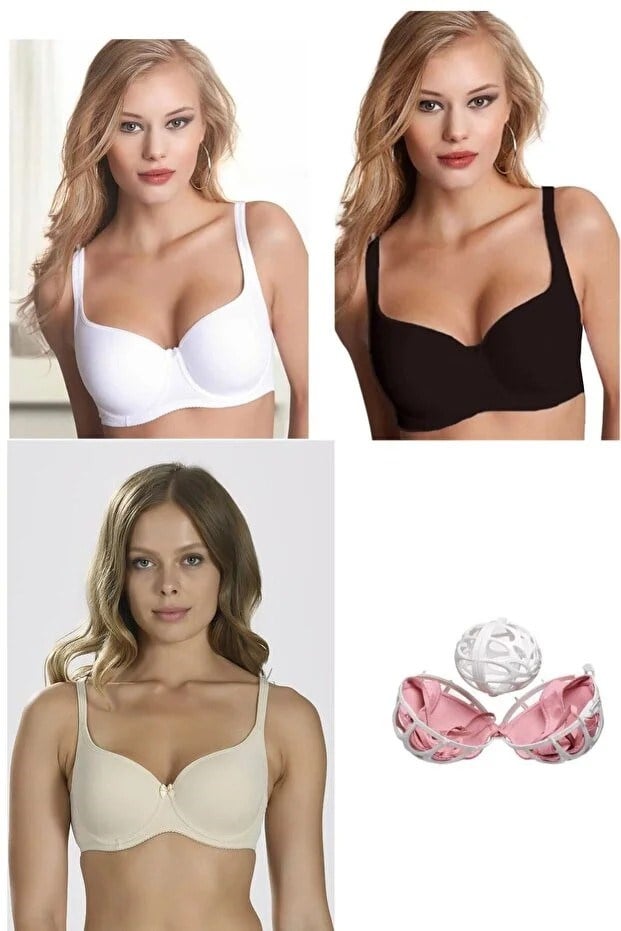 Nbb 3'lü Paket Şekillendiren Toparlayıcı Kaplı Balenli Sütyen 3613 ve Yıkama Topu