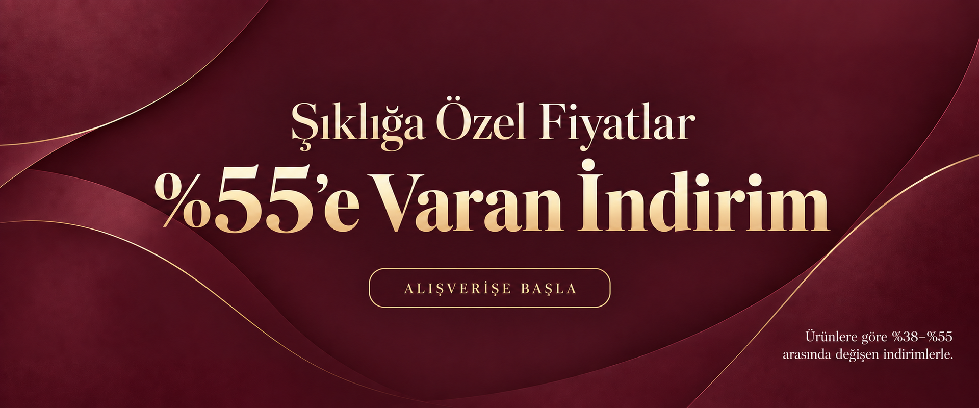 Tüm ürünlerde yüzde 55'e varan indirim