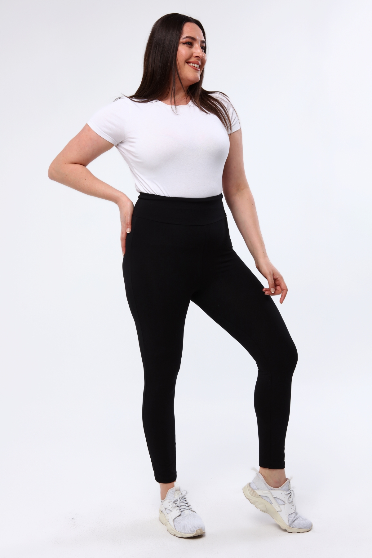 Büyük Beden Toparlayıcı Bel Tayt SiyahCurvy TrendBüyük Beden Toparlayıcı Bel Tayt Siyah