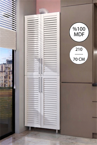 Nurcelant Kombi Dolabı Panjur Kapaklı 210 x 56.4 cm Mdf