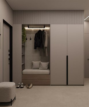 Nurcelant Özel Ölçü Portmanto Vestiyer Ayakkabılık 11622-P