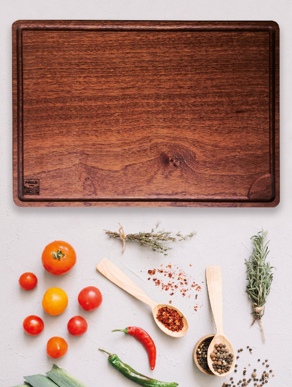 Tek Parça Sapelli Dikdörtgen Sunum Tahtası 2