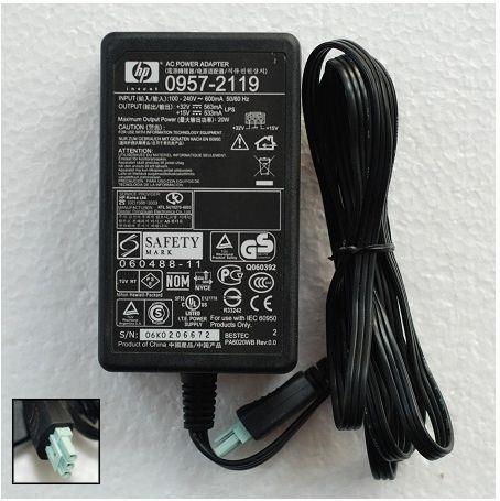 0957-2231 2119  AC adaptör şarj cihazı güç kaynağı 32V 375mA 16V 500mA HP D1420 D1430 D1460 D2430 d2460 F2120 F2140 F2240 F2280 F2290