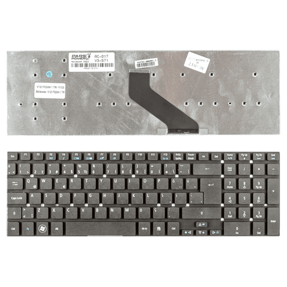 Acer Aspire Q5WV1 Q5WV1 VA70 Z5WE1 Z5WE3 Z5WV2 Z5WAL V5WE2 PB71E05 PB71 VA70 Z5WE1 Z5WE3 V5WE2 Klavye