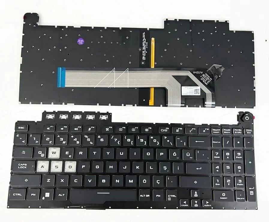 Asus TUF Gaming F15 FX506L, FX506H FX506LU FX506LH FX506HCB FX506HE FX506HC FA506IV FX506HM FA560I FA506 FX506 FX506L FX506H FA506I FA506Q FA506U FA706 FX706 Klavye Tuş Takımı Işıklı