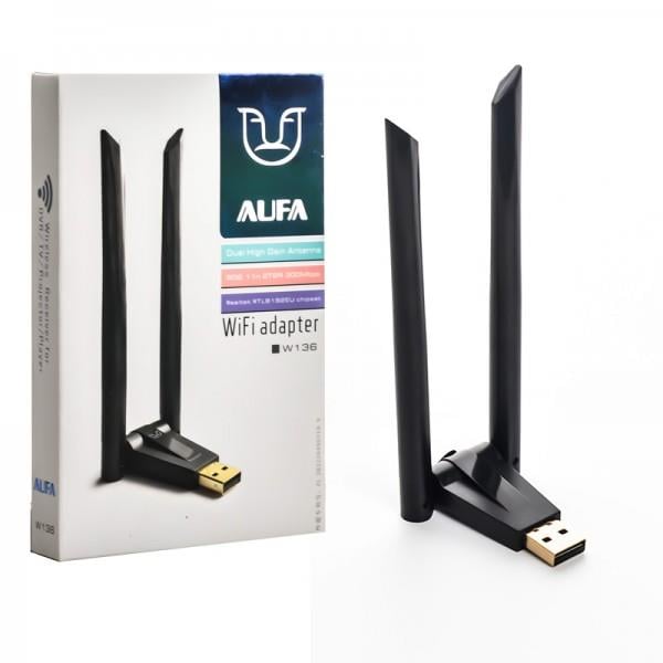AUFA W136 300 Dual Mbps Kablosuz Usb 802.11n Wifi Adaptör Çift Antenli