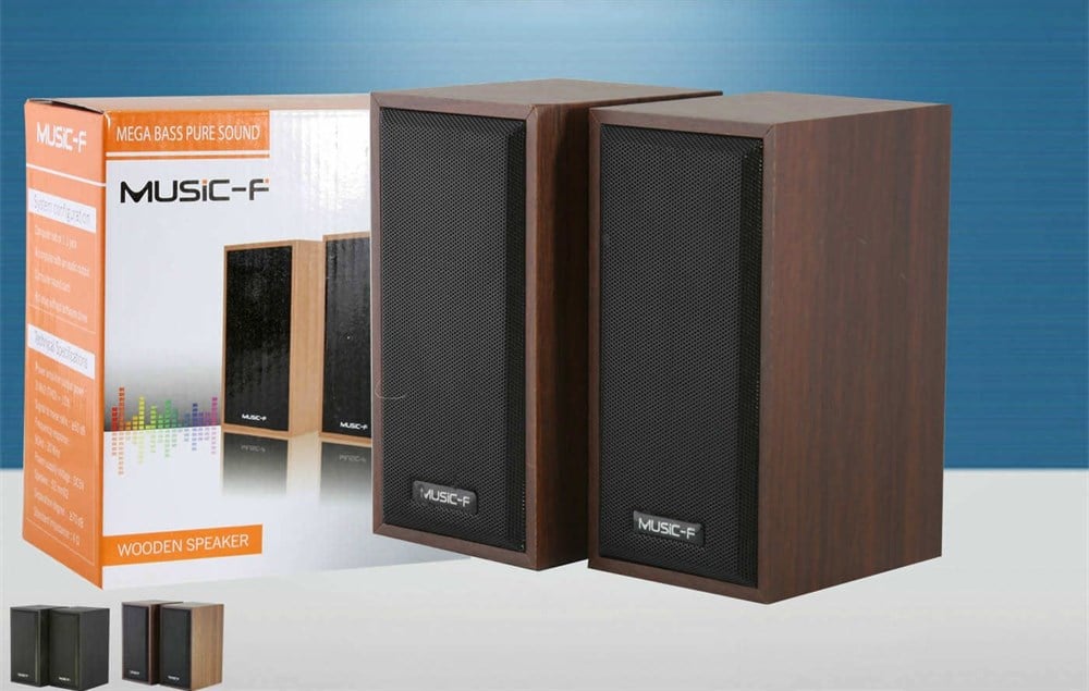 Bilgisayar Ahşap Speaker-Hoparlör-Ses Sistemi 1+1