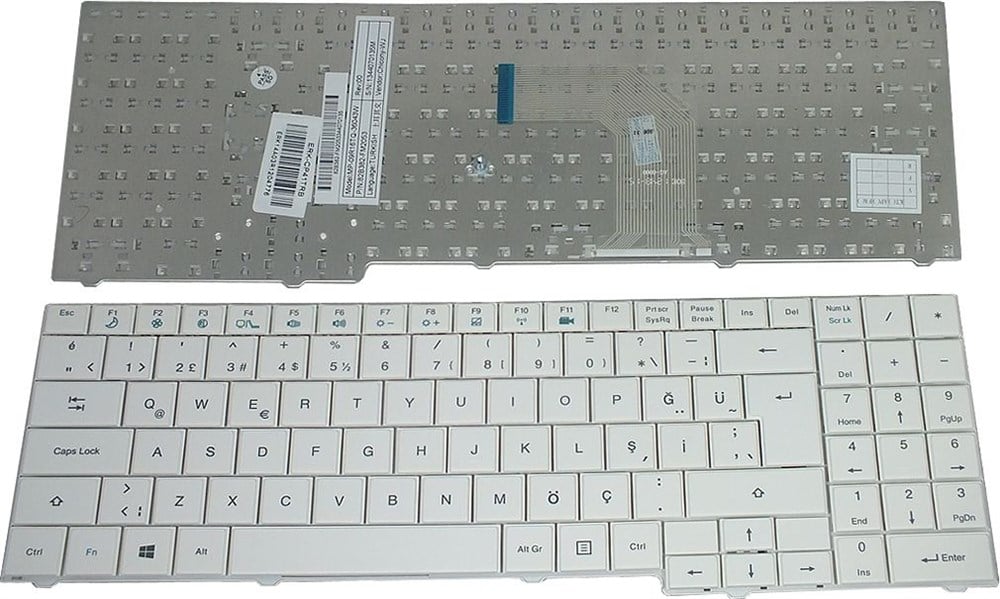 CASPER NIRVANA CMA CME Beyaz MB50 MB51 MB55 Klavye Türkçe MP-09R16TQ-36033W MP-09r16TQ-36031 MP-09R16TQ-36043W mp-09r16tq-36041