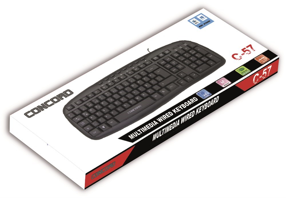 Concord Multimedya Kablolu Q Klavye