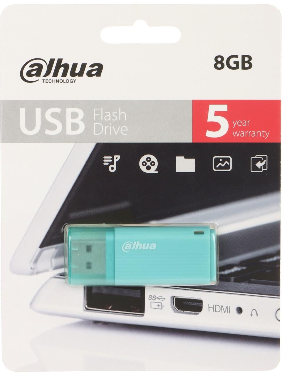 Dahua U126 8GB Flash Bellek Kapaklı Plastik USB 2.0 Yeşil