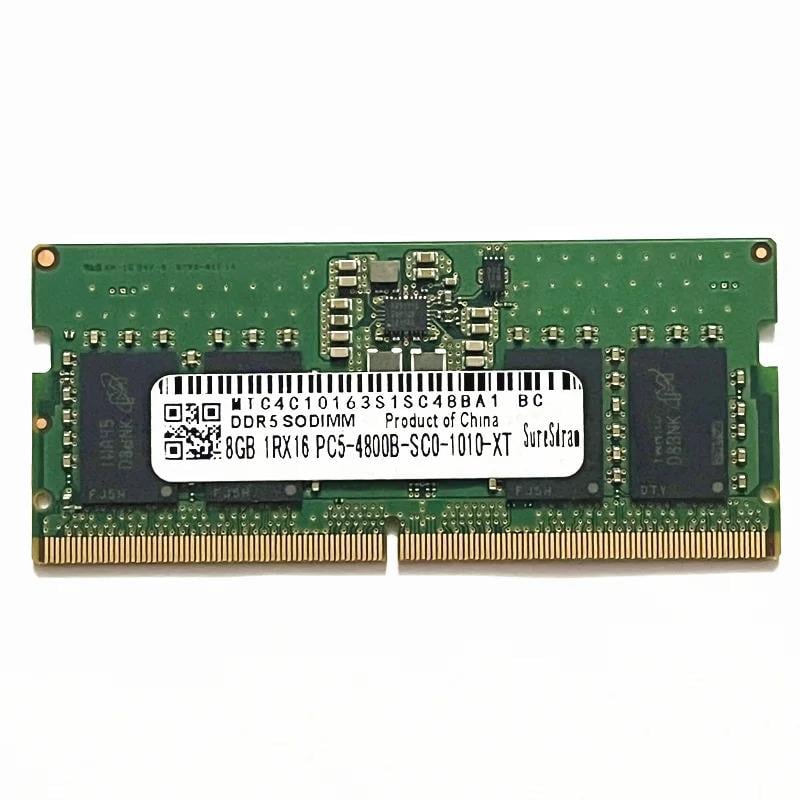 DDR5 SODIMM 8 8GB 4800MHz dizüstü bellek DDR5 8GB 1RX16 PC5-4800B-SC0-1010-XT Micron Notebook Ram