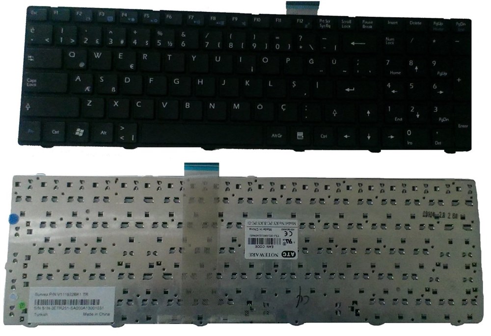 EXPER MS-1688 MS-1682 TÜRKÇE SİYAH Notebook Klavyesi