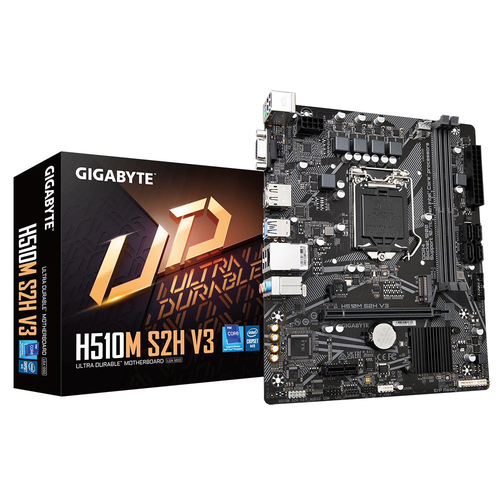 GIGABYTE H510M S2H V3 Intel H510 Soket 1200 DDR4 3200MHz M.2 MATX Anakart