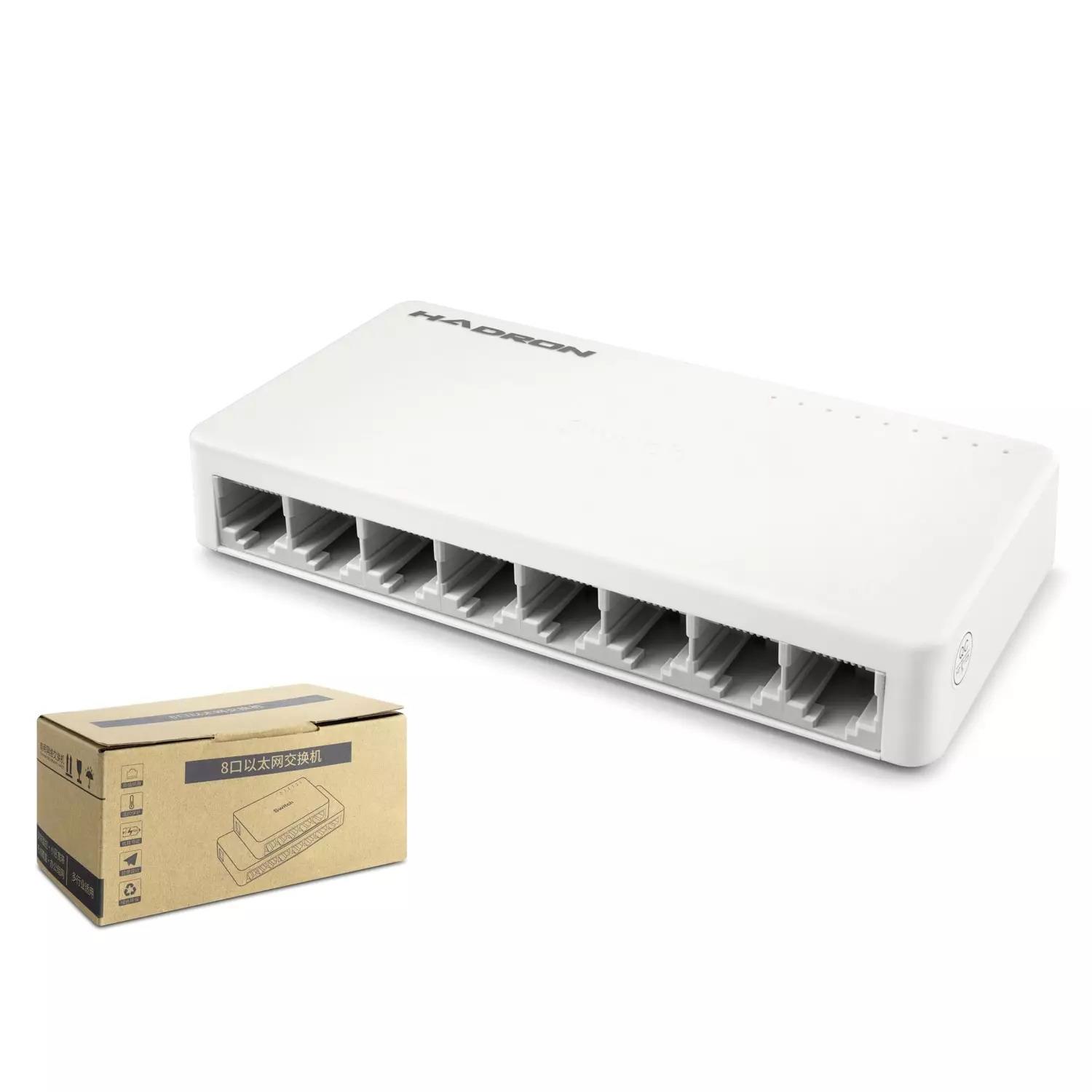 Hadron Hdx1365 Ethernet Switch 10/100/1000Mbps Gigabit 8Port Beyaz 1000mphs