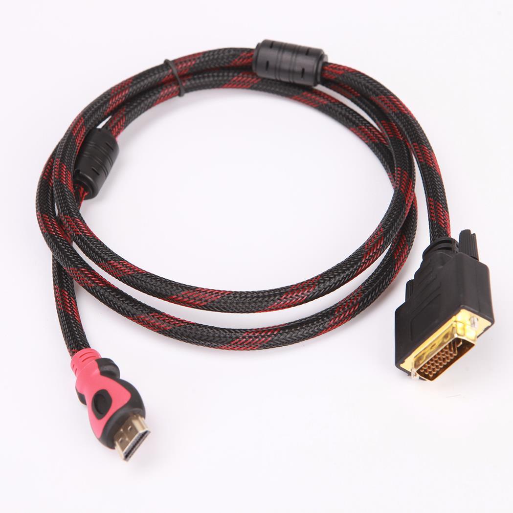 Hdmi To Dvi 24+1 Çevirici Dönüştürücü Monitör Kablosu 1.5 Metre