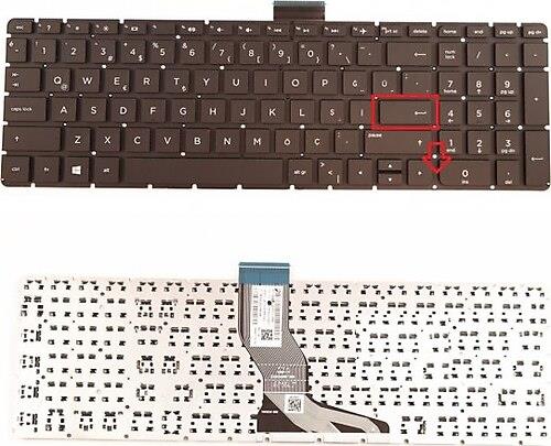 Hp 15-ab, 15-ak, 15-au, 15-aw Serisi Notebook Klavye Küçük Enter (Siyah TR)