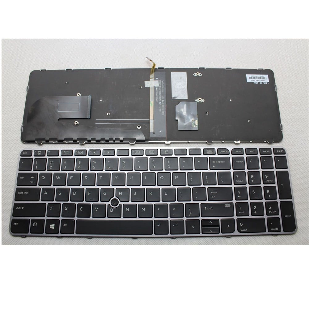 HP EliteBook 850 G3 G4, 755 G3 G4 Notebook Klavye Işıklı (Siyah TR)