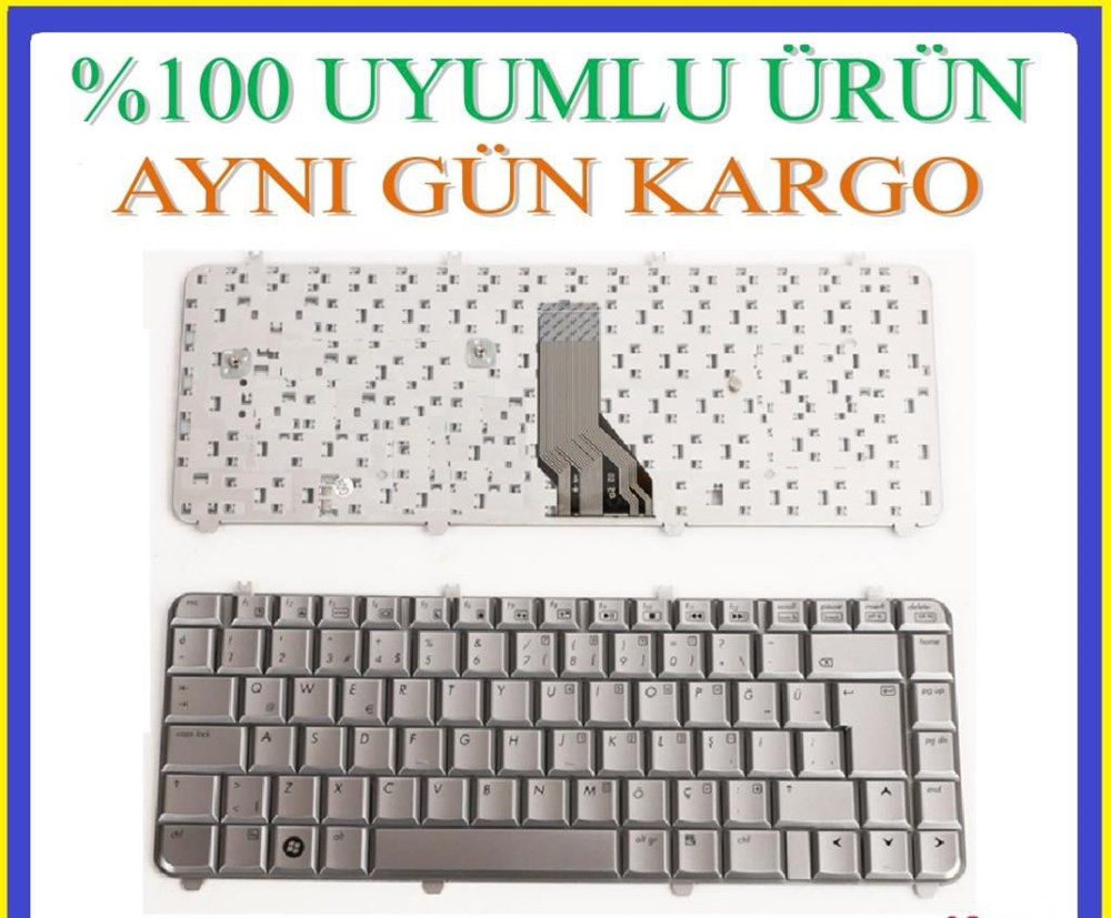 HP QT6A, QT6D Klavye GRİ TR TUŞ SETİ 