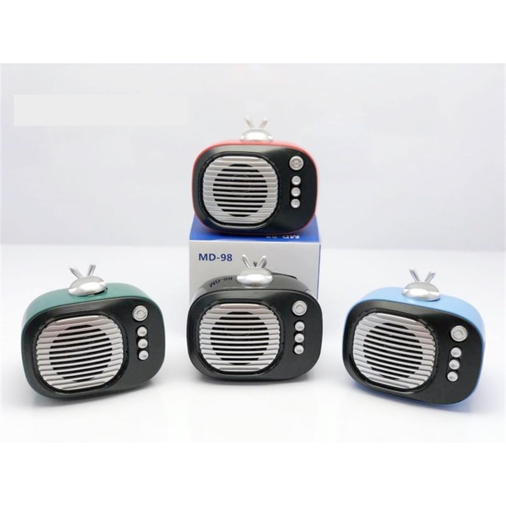 MD-98 Retro Style Bluetooth Hoparlör Fm Radyo Usb Ve Hafıza Kartı 