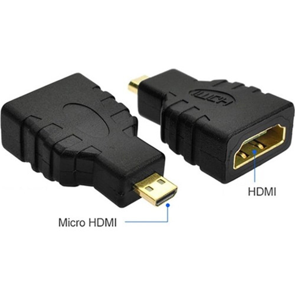 Micro HDMI Erkek - HDMI Dişi Çevirici Adaptör