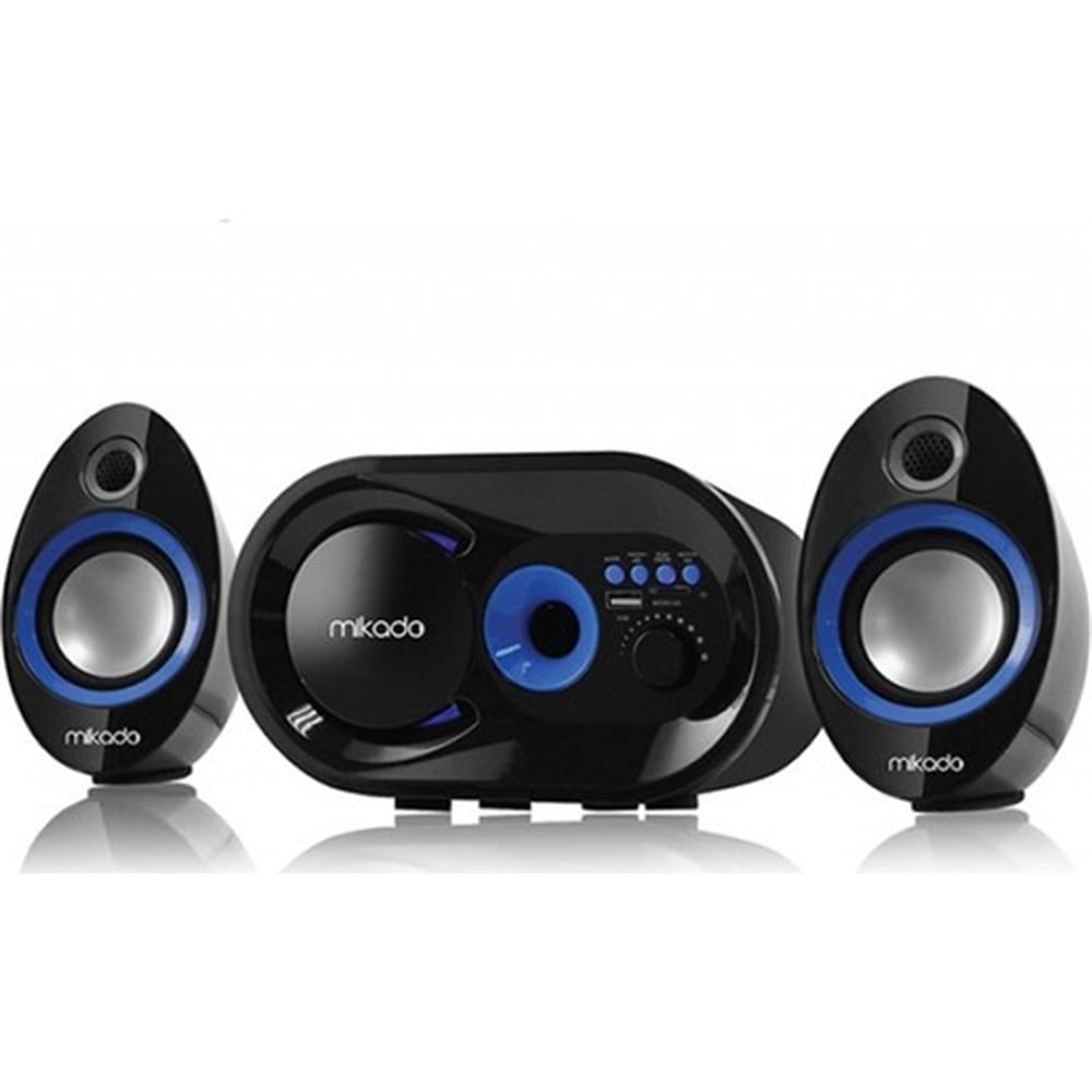 Mikado Md-209Bt 2+1 Siyah Usb+Tf+Fm Destekli Multimedia Bluetooth Speaker