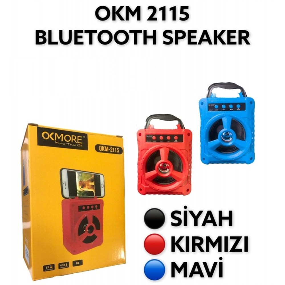 OKMORE OKM-2115 BLUETOOTH HOPARLÖR TAŞINABİLİR - SES BOMBASI